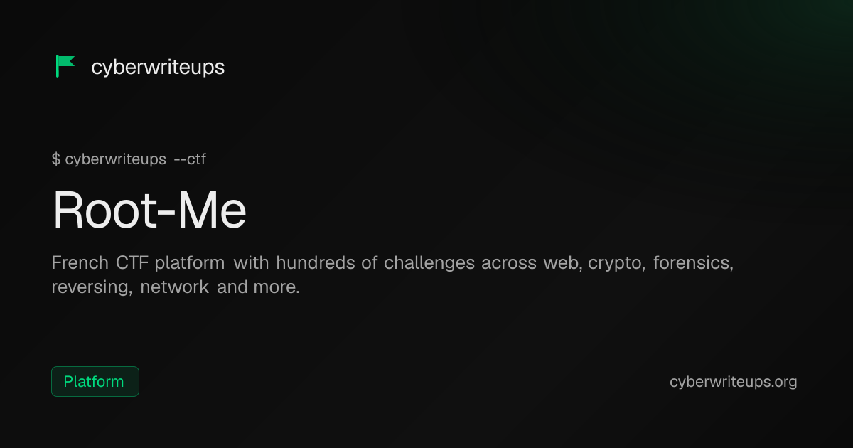 Root-Me — Cyber Writeups